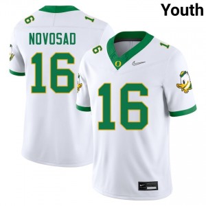 Youth College Football The Ducks #16 Austin Novosad Stitched Jersey - White