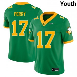 Youth College Football Ducks #17 Cooper Perry University Jersey - Green