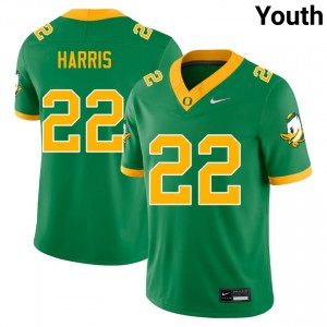 Youth College Football University of Oregon #22 Jay Harris Alumni Jerseys - Green