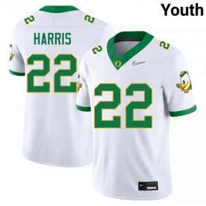 Youth College Football Oregon #22 Jay Harris Embroidery Jersey - White