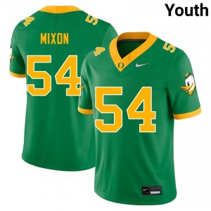 Youth College Football Ducks #54 Jerry Mixon Embroidery Jerseys - Green