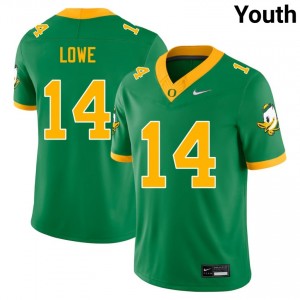 Youth College Football Oregon Ducks #14 Justius Lowe Replica Jersey - Green