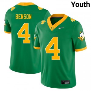 Youth College Football Oregon #4 Malik Benson High School Jerseys - Green