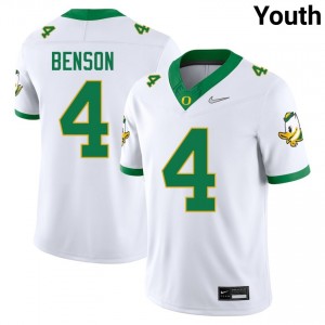 Youth College Football Oregon Ducks #4 Malik Benson Replica Jersey - White