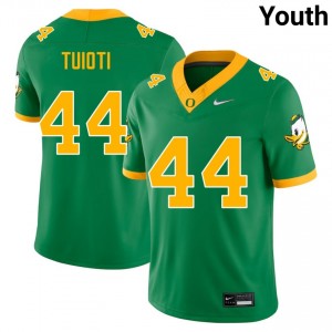 Youth College Football University of Oregon #44 Teitum Tuioti 2025 Jerseys - Green