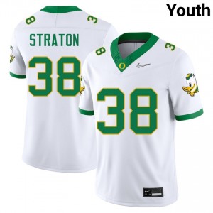 Youth College Football UO #38 Will Straton Player Jerseys - White