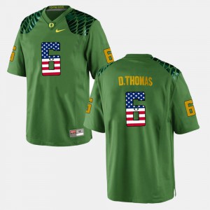 Men's US Flag Fashion University of Oregon #6 De'Anthony Thomas college Jersey - Green