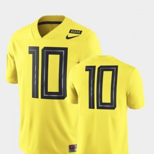 Mens Oregon Ducks 2018 Mighty Oregon Football Game #10 college Jersey - Yellow