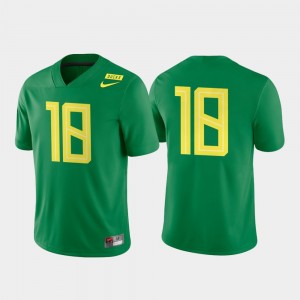 Men Game Authentic #18 UO Football college Jersey - Apple Green