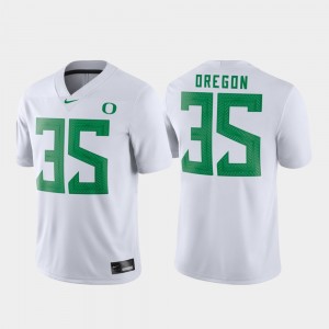 Mens #35 Game Oregon Football college Jersey - White