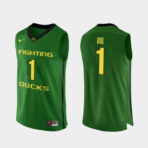 Men Basketball #1 Oregon Ducks Authentic Bol Bol college Jersey - Apple Green