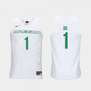 Mens UO #1 Elite Authentic Performance Basketball Authentic Performace Bol Bol college Jersey - White