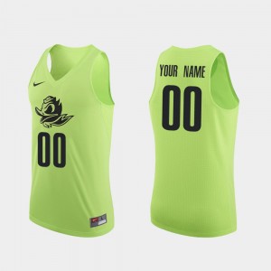 Men's Basketball #00 Authentic Oregon college Customized Jerseys - Apple Green