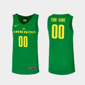 Men Replica Oregon Duck Basketball #00 college Customized Jerseys - Green