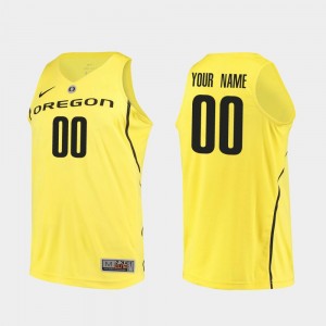 Men's Basketball #00 UO Authentic college Custom Jersey - Yellow