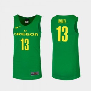 Mens Basketball Replica #13 University of Oregon Paul White college Jersey - Green