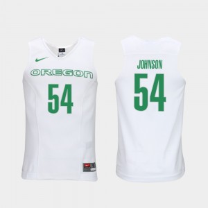 Men Oregon Duck #54 Elite Authentic Performance Basketball Authentic Performace Will Johnson college Jersey - White