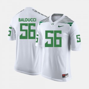 Men's #56 Oregon Duck Football Alex Balducci college Jersey - White