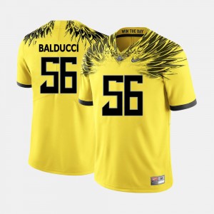 Men University of Oregon Football #56 Alex Balducci college Jersey - Yellow