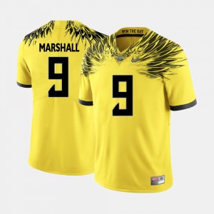 Men #9 Oregon Ducks Football Byron Marshall college Jersey - Yellow