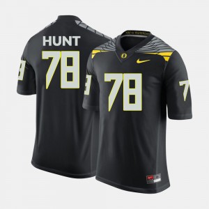 Men's University of Oregon #78 Football Cameron Hunt college Jersey - Black