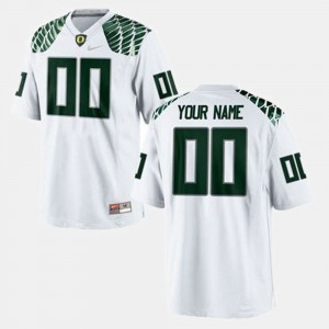 Men Football #00 Oregon college Custom Jerseys - White