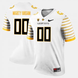 Men Oregon Ducks #00 Limited Football college Custom Jersey - White