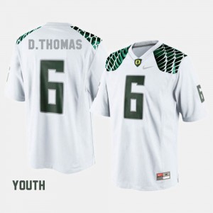 Kids Football #6 University of Oregon De'Anthony Thomas college Jersey - White