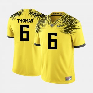 Men's Oregon Duck #6 Football De'Anthony Thomas college Jersey - Yellow