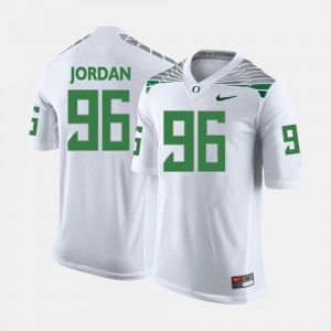 Men's #96 Oregon Ducks Football Dion Jordan college Jersey - White