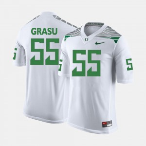 Men #55 Hroniss Grasu college Jersey - White Football Oregon Duck