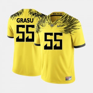 Mens #55 Oregon Ducks Football Hroniss Grasu college Jersey - Yellow