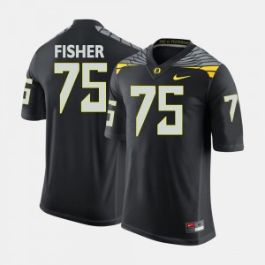 Men Oregon Football #75 Jake Fisher college Jersey - Black