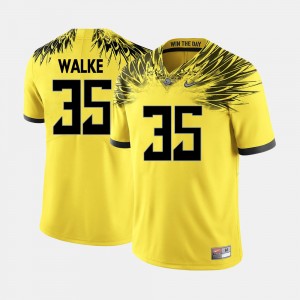 Men Oregon Duck #35 Football Joe Walker college Jersey - Yellow