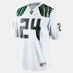 Mens Football Oregon #24 Kenjon Barner college Jersey - White