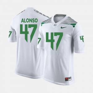 Men #47 Oregon Football Kiko Alonso college Jersey - White