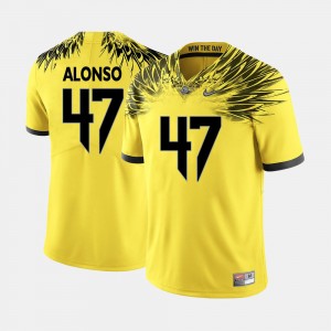 Men Football UO #47 Kiko Alonso college Jersey - Yellow