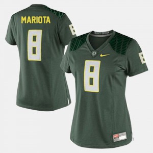 Women's Football Oregon Ducks #8 Marcus Mariota college Jersey - Green