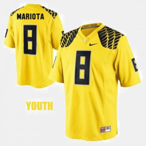 Youth Football Oregon Ducks #8 Marcus Mariota college Jersey - Yellow