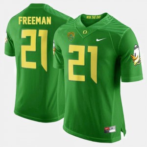 Men's Football #21 Ducks Royce Freeman college Jersey - Green