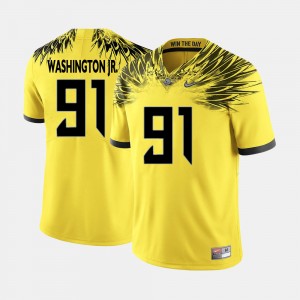 Men's UO #91 Football Tony Washington Jr. college Jersey - Yellow