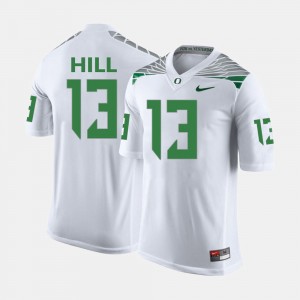 Men Oregon Football #13 TroyHill college Jersey - White