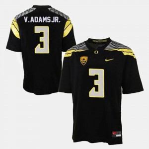 Men #3 Vernon Adams college Jersey - Black Football Oregon Ducks