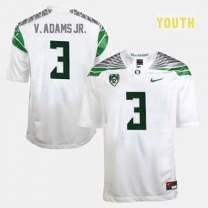 Youth(Kids) Football UO #3 Vernon Adams college Jersey - White