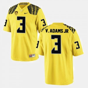 Men #3 Vernon Adams college Jersey - Yellow Football UO