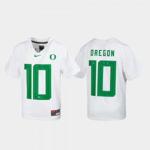 Youth Untouchable #10 Football University of Oregon college Jersey - White