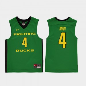 Kids #4 Replica Oregon Basketball Ehab Amin college Jersey - Green