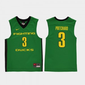 Kids Ducks Basketball #3 Replica Payton Pritchard college Jersey - Green